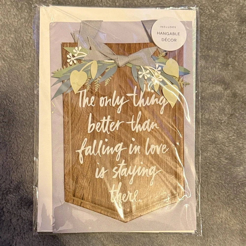 🌻 Hallmark Signature Anniversary Card with Hangable Decor Quote NWT